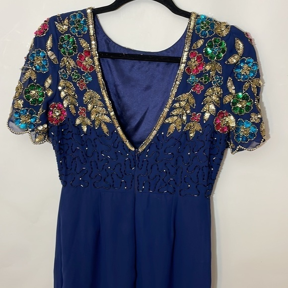 ASOS Virgos Lounge Tall Arian Embellished Maxi Dress
With Frill Wrap Skirt - Picture 9 of 13